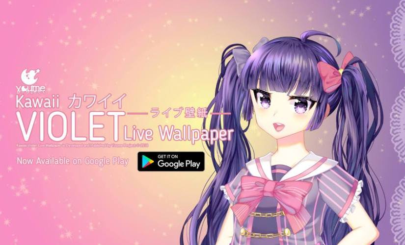 Launched Violet Kawaii Live Wallpaper